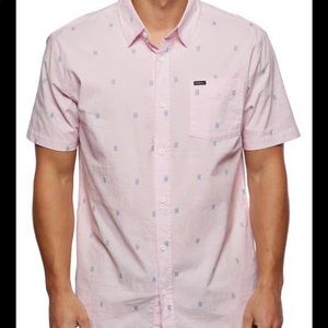 NWT O’Neill Tame Dobby Standard Fit Short Sleeve Button-Down Shirt